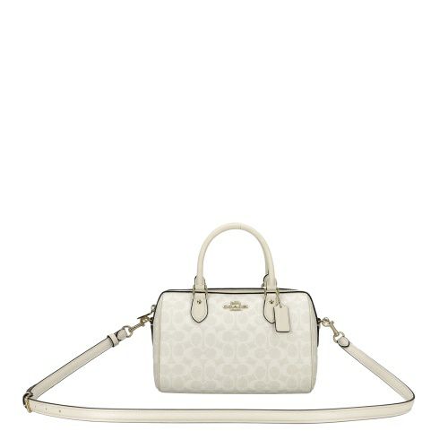 コーチ アウトレット ハンドバッグ レディース ローアン サッチェル バッグ・シグネチャー キャンバス ホワイト COACH OUTLET CV961 IMXU5 ホワイト/チョーク