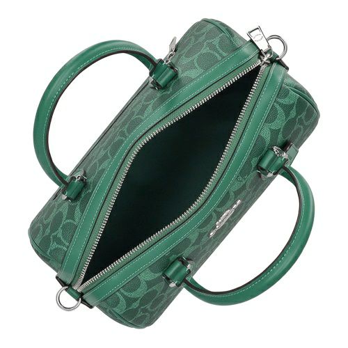 コーチ アウトレット ハンドバッグ レディース ローアン サッチェル バッグ・シグネチャー キャンバス グリーン COACH OUTLET CV961 SVBH8