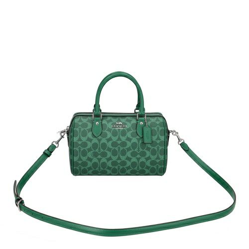 コーチ アウトレット ハンドバッグ レディース ローアン サッチェル バッグ・シグネチャー キャンバス グリーン COACH OUTLET CV961 SVBH8