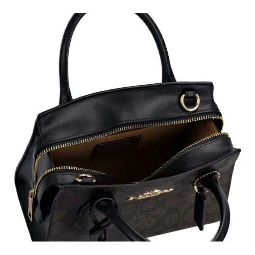 コーチ アウトレット ハンドバッグ レディース アンドレア キャリーオール バッグ・シグネチャー キャンバス ブラウン COACH OUTLET CV974 IMXAQ ウォルナット/ブラック