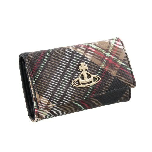 ヴィヴィアンウエストウッド キーケース レディース Vivienne Westwood 51020001U D101 TARTAN BROWN/BLACK