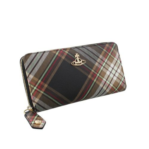 ヴィヴィアンウエストウッド 長財布 レディース Vivienne Westwood 51050023U D101 TARTAN BROWN/BLACK