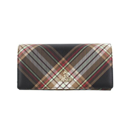 ヴィヴィアンウエストウッド 長財布 レディース Vivienne Westwood 51060025U D101 TARTAN BROWN/BLACK