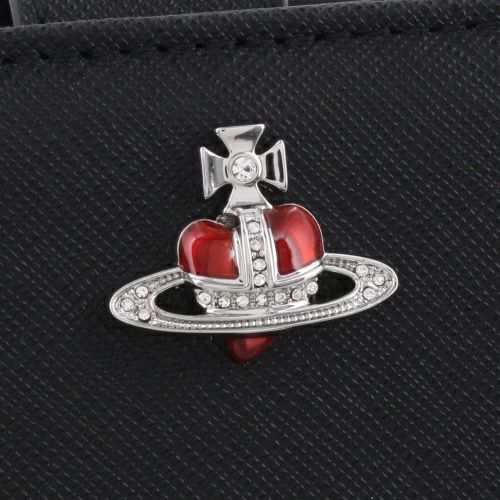 ヴィヴィアンウエストウッド 二つ折り財布 レディース DIAMANTE SERIES ブラック Vivienne Westwood 51080028 L0040 N402 BLACK/RED DIAM ORB