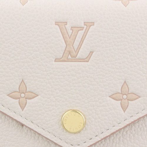 ルイヴィトン 三つ折り財布 レディース モノグラム ポルトフォイユ・ヴィクトリーヌ ホワイト LOUIS VUITTON M14967 バイカラーエデン