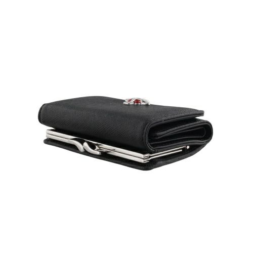 ヴィヴィアンウエストウッド 三つ折り財布 レディース DIAMANTE SERIES ブラック Vivienne Westwood 51010018 L0040 N402 BLACK/RED DIAM ORB