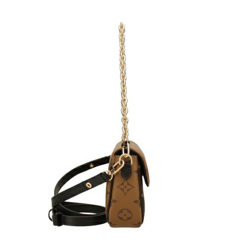 ルイヴィトン ハンドバッグ モノグラム リバース ウォレット オン チェーン・アイビー ブラウン LOUIS VUITTON M26587