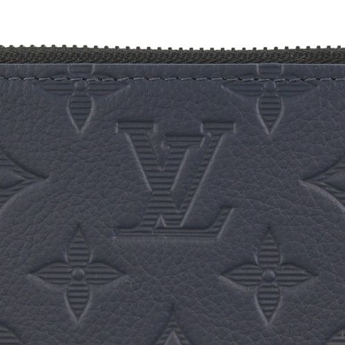 ルイヴィトン 長財布 モノグラム シャドウ ジッピーウォレット・ホリゾンタル ネイビー LOUIS VUITTON M14847 ネイビーブルー
