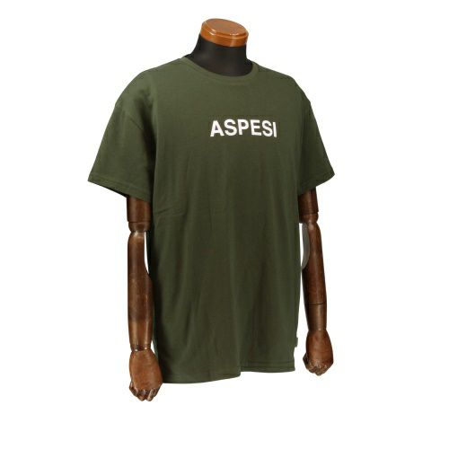アスペジ ASPESI Tシャツ メンズ Lサイズ グリーン ASP1MTS02 MILITARY GREEN