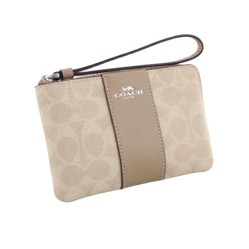 COACH コーチ CORNER ZIP WRISTLET シグネチャー ポーチ COACH コーチ CORNER ZIP WRISTLET シグネチャー ポーチ - メルカリ
