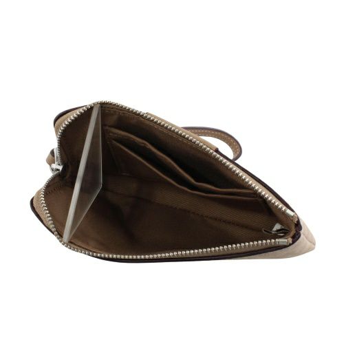 コーチ アウトレット ポーチ レディース コーナー ジップ リストレット・シグネチャー キャンバス・ストライプ ベージュ COACH OUTLET CW854 SVPWH サンド/トープ