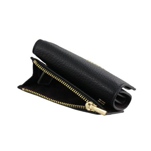 コーチ アウトレット 三つ折り財布 レディース カード ホルダー ウォレット・シグネチャー キャンバス ブラック COACH OUTLET CZ034 IMXAQ