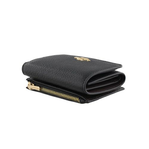 コーチ アウトレット 三つ折り財布 レディース カード ホルダー ウォレット・シグネチャー キャンバス ブラック COACH OUTLET CZ034 IMXAQ