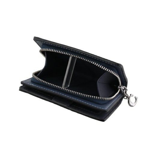 コーチ アウトレット 二つ折り財布 レディース スナップ ウォレット・シグネチャー キャンバス ネイビー COACH OUTLET CAP13 SV/D9 ダークデニム