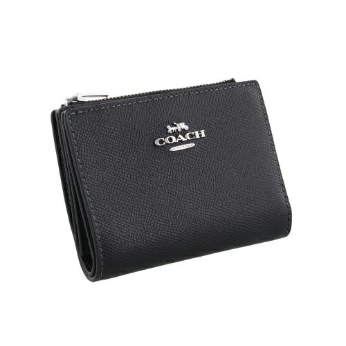コーチ アウトレット 二つ折り財布 レディース ブラック COACH OUTLET CR983 SV/BK シルバー/ブラック