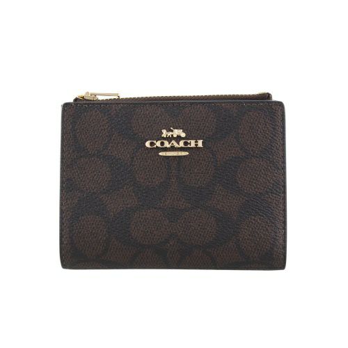 コーチ アウトレット 二つ折り財布 レディース ブラウン COACH OUTLET CW803 IMXAQ ウォルナット/ブラック