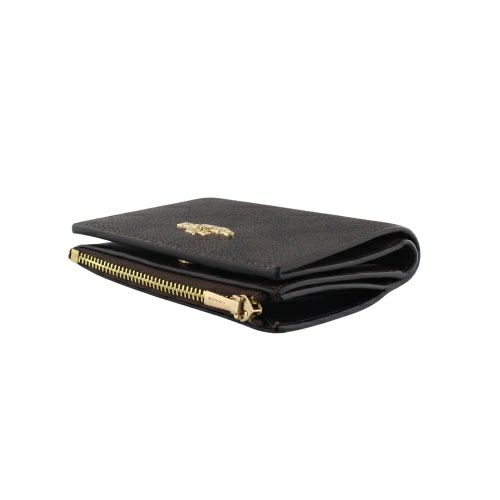 コーチ アウトレット 二つ折り財布 レディース ブラウン COACH OUTLET CW803 IMXAQ ウォルナット/ブラック
