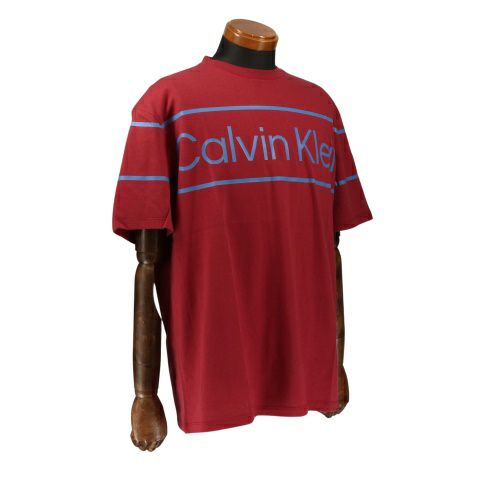 カルバンクライン Tシャツ メンズ TRAVELING LOGO TEE-RELAXED FIT レッド Calvin Klein 40HM803 Lサイズ