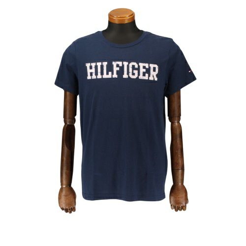 トミーヒルフィガー Tシャツ メンズ 2S87902937 ネイビー TOMMY HILFIGER Mサイズ
