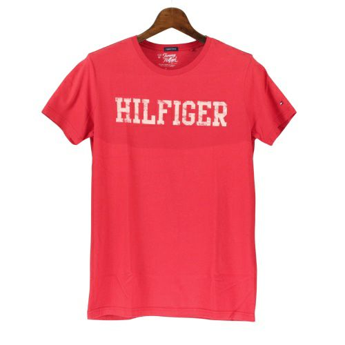 トミーヒルフィガー Tシャツ メンズ 2S87902937 レッド TOMMY HILFIGER Mサイズ