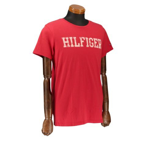 トミーヒルフィガー Tシャツ メンズ 2S87902937 レッド TOMMY HILFIGER Mサイズ