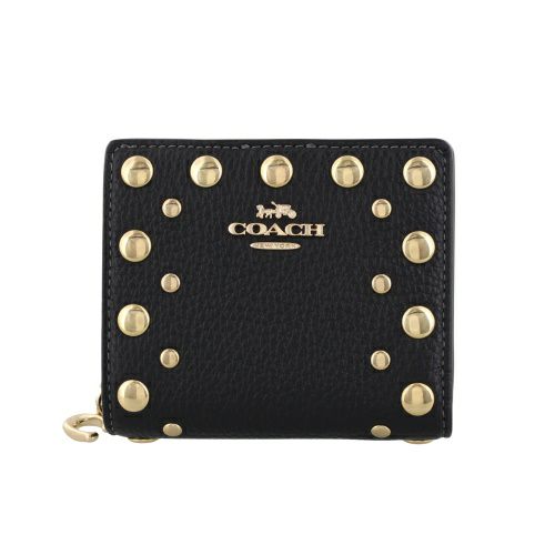 コーチ アウトレット 二つ折り財布 レディース ブラック COACH OUTLET CAP09 IMBLK