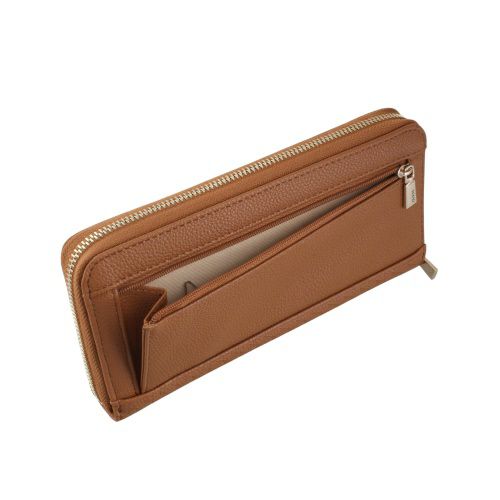 ゲス 長財布 レディース CALEBRA / SLG LARGE ZIP AROUND ブラウン GUESS BG9536146 COGNAC