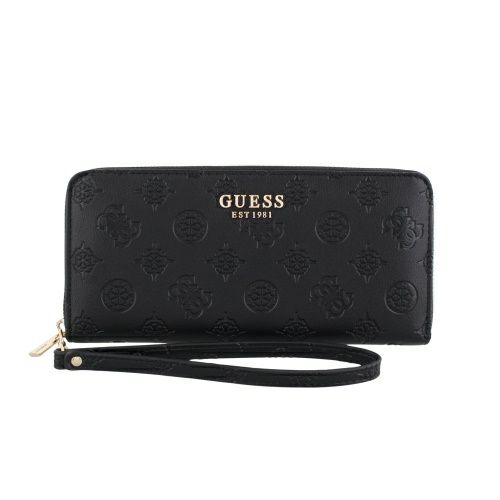ゲス 長財布 レディース PHOEBE / SLG LARGE ZIP AROUND ブラック GUESS PD9665146 BLACK LOGO