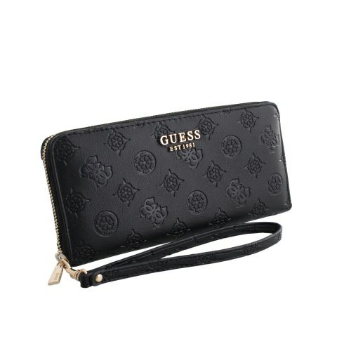 ゲス 長財布 レディース PHOEBE / SLG LARGE ZIP AROUND ブラック GUESS PD9665146 BLACK LOGO