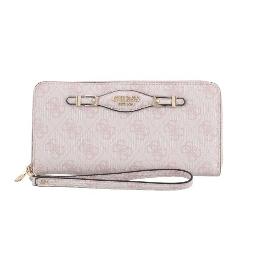 ゲス 長財布 レディース KATYA / SLG LARGE ZIP AROUND ホワイト GUESS SG9652146 ROSE WATER LOGO