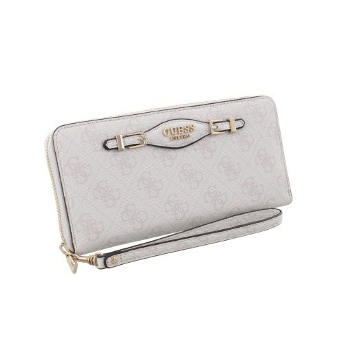 ゲス 長財布 レディース KATYA / SLG LARGE ZIP AROUND ホワイト GUESS SG9652146 WHITE LOGO