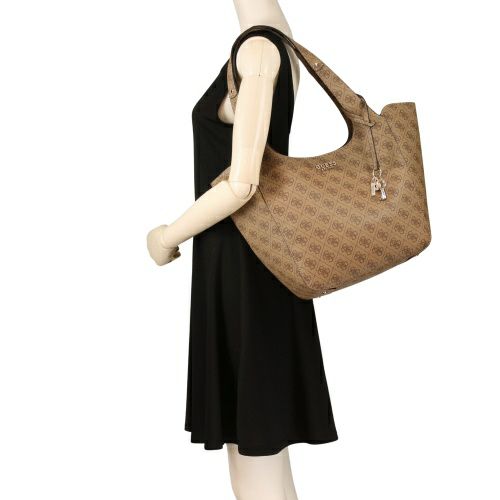 ゲス トートバッグ レディース CALISTA / TOTE ブラウン GUESS