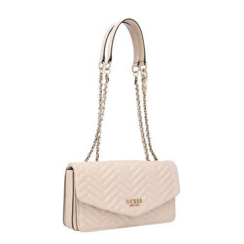 ゲス ショルダーバッグ レディース ANNING / CONVERTIBLE XBODY FLAP ホワイト GUESS QG950821 STONE