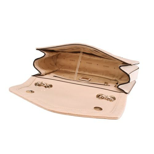ゲス ショルダーバッグ レディース ANNING / CONVERTIBLE XBODY FLAP ホワイト GUESS QG950821 STONE
