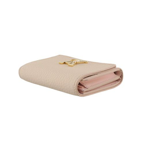 ルイヴィトン 二つ折り財布 トリヨン ポルトフォイユ・カプシーヌ タイニー ベージュ LOUIS VUITTON M14667 サンド