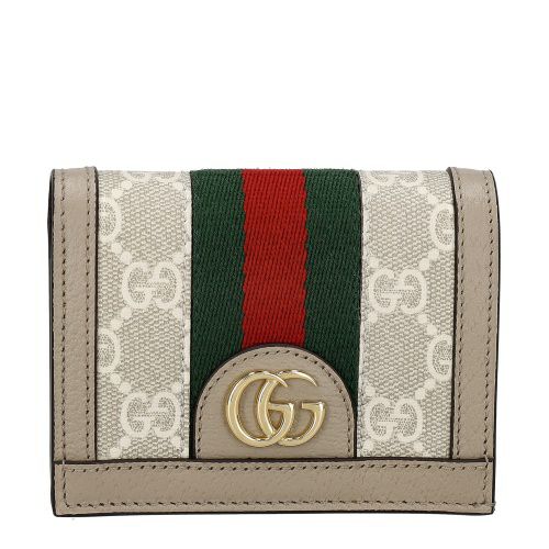 グッチ 二つ折り財布 レディース オフィディア ベージュ GUCCI