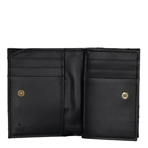 グッチ 二つ折り財布 レディース ブラック GUCCI 773427 DTDHT 1000 ブラック