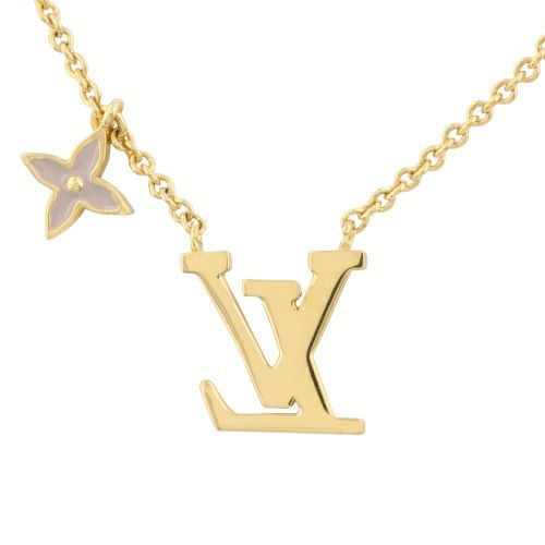 ルイヴィトン ネックレスLV アイコニック エナメル ゴールド LOUIS VUITTON M02146 Marron Clair