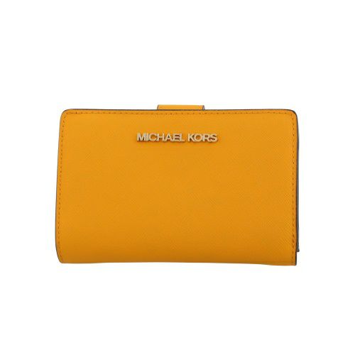 マイケルコース 二つ折り財布 レディース ジェット セット トラベル レザー ビルフォールド ジップ コインウォレット オレンジ MICHAEL KORS 35F7GTVF2L POP ORANGE