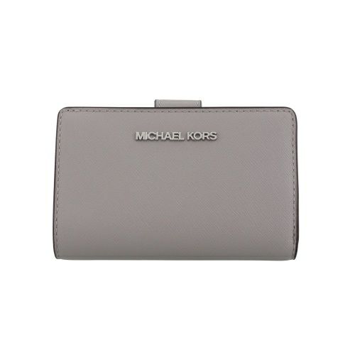マイケルコース 二つ折り財布 レディース JET SET TRAVEL ビルフォールド コンチネンタル ウォレット ミディアム グレー MICHAEL KORS 35R4STVF6L PEARL GREY