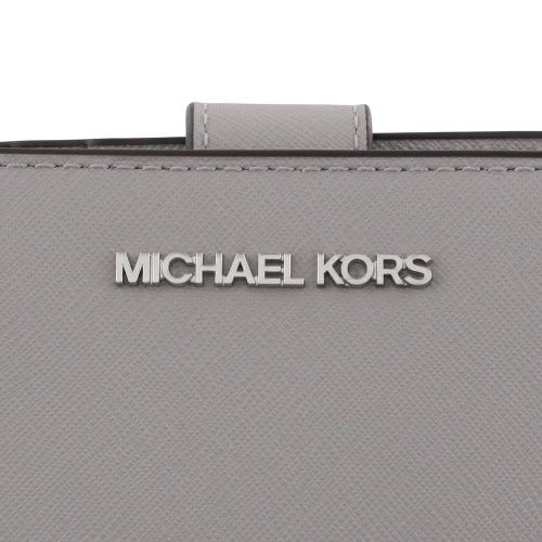 マイケルコース 二つ折り財布 レディース JET SET TRAVEL ビルフォールド コンチネンタル ウォレット ミディアム グレー MICHAEL KORS 35R4STVF6L PEARL GREY
