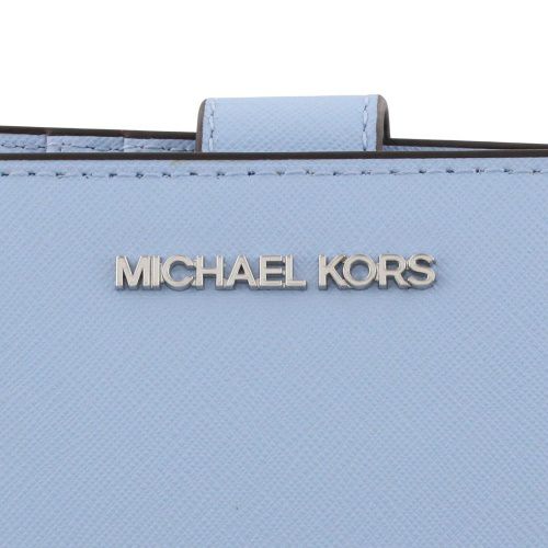 マイケルコース 二つ折り財布 レディース JET SET TRAVEL ビルフォールド コンチネンタル ウォレット ミディアム ブルー MICHAEL KORS 35R4STVF6L LIGHT SKY