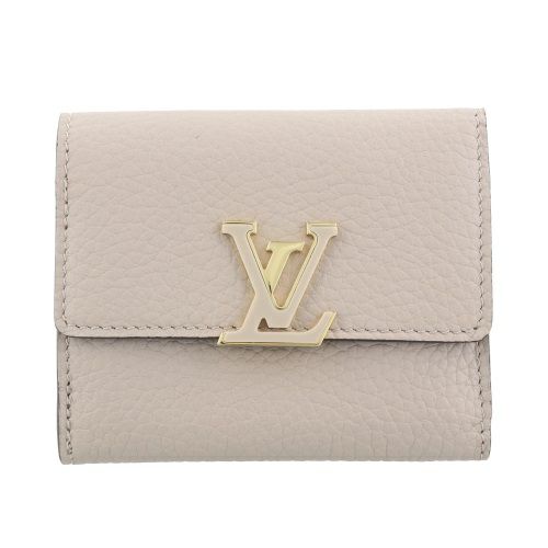 ルイヴィトン 三つ折り財布 トリヨン ポルトフォイユカプシーヌ XS ベージュ LOUIS VUITTON M68747 ガレ