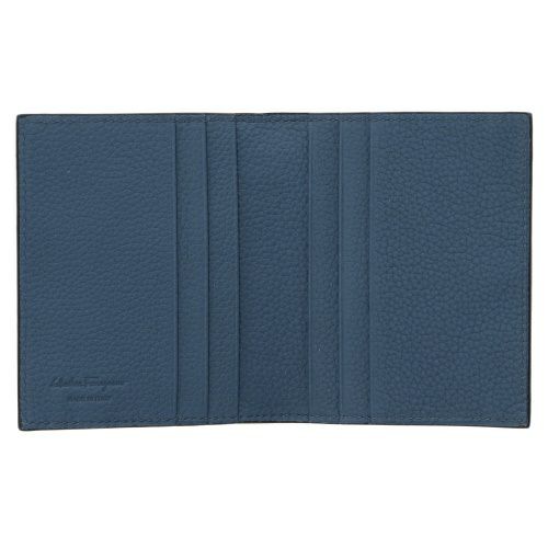 フェラガモ カードケース メンズ ガンチーニ ブルー Ferragamo 661077 DENIM