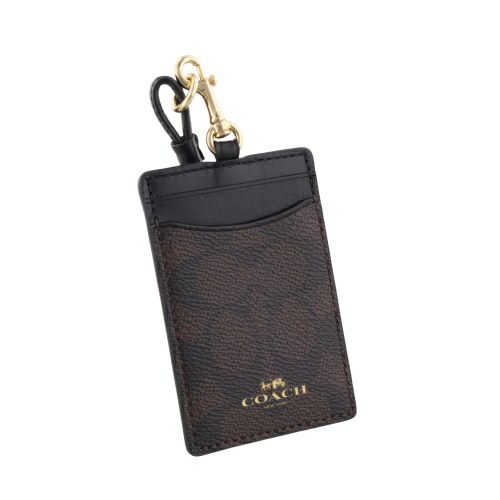 コーチ カードケース レディース シグネチャー ブラック COACH OUTLET