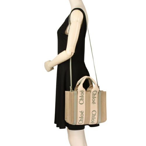 クロエ ハンドバッグ レディース ウッディ WOODY SMALL TOTE&S グリーン CHLOE CHC23AS397 L17 38T BLUISH GREEN