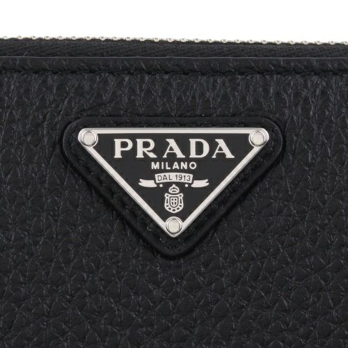 プラダ 長財布 メンズ トライアングルロゴ ブラック PRADA