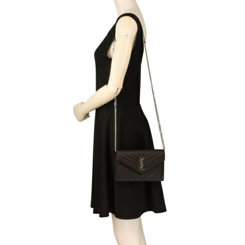 サンローラン 長財布 レディース ブラック SAINT LAURENT PARIS 742920 BOW02 1000 NERO