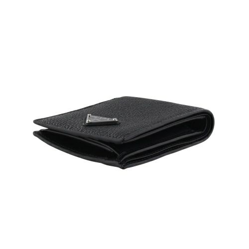 プラダ 二つ折り財布 メンズ トライアングルロゴ ブラック PRADA 2MO738 2E54 F0002 NERO