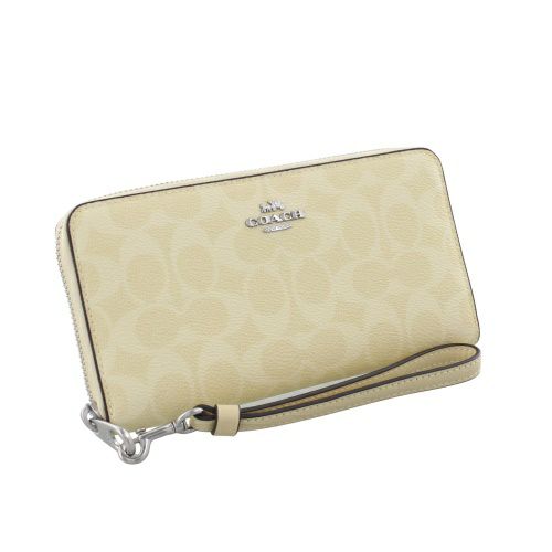コーチ アウトレット 長財布 レディース ロング ジップ アラウンド ウォレット・シグネチャー キャンバス ベージュ COACH OUTLET CW778 SVMN0 SV/HAY